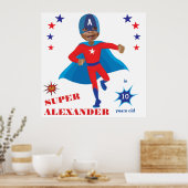 Fantastische USA Superhero Boy Birthday Tremendous Poster (Küche)