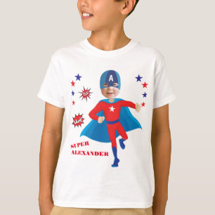 Fantastische USA Superhero Boy Birthday Tremendous T-Shirt