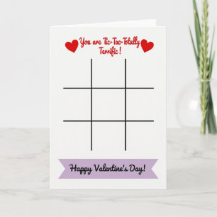 Fantastische Valentinstag-Tic-Tac-Toe-Karte Karte