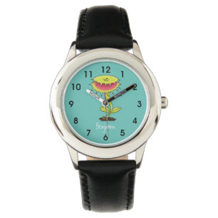 Fantastische Venus Fliegenfalle Pflanze Cartoon Armbanduhr