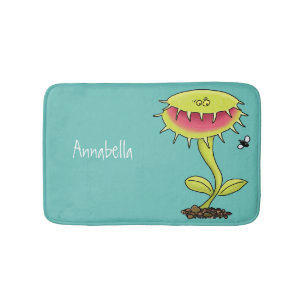 Fantastische Venus Fliegenfalle Pflanze Cartoon Badematte