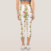 Fantastische Venus Fliegenfalle Pflanze Cartoon Capri Leggings (Rückseite)