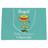 Fantastische Venus Fliegenfalle Pflanze Cartoon Große Geschenktüte (Vorderseite)