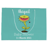 Fantastische Venus Fliegenfalle Pflanze Cartoon Große Geschenktüte (Rückseite)