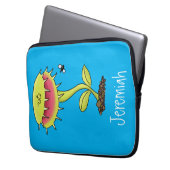 Fantastische Venus Fliegenfalle Pflanze Cartoon Laptopschutzhülle (Vorderseite Links)