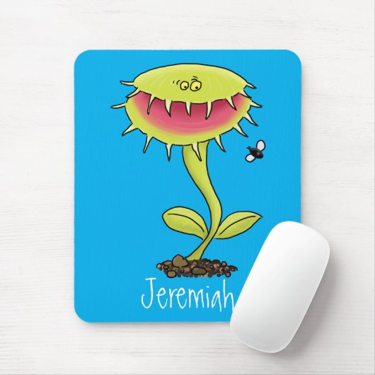 Fantastische Venus Fliegenfalle Pflanze Cartoon Mousepad (Mit Mouse)