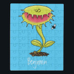 Fantastische Venus Fliegenfalle Pflanze Cartoon Puzzle<br><div class="desc">Für Liebhaber von Fleisch fressenden Pflanze. Dieses Design zeigt unsere lustige Venus Fliegenfalle,  gezeichnet in albernen Cartoon-Illustrationsstil.</div>