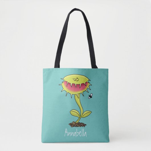 Fantastische Venus Fliegenfalle Pflanze Cartoon Tasche (Vorderseite)