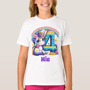 Fantastische vier & individuellere Einhorn zum Geb T-Shirt