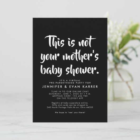 Fantastische virtuelle Babydusche (Stehend Vorderseite)