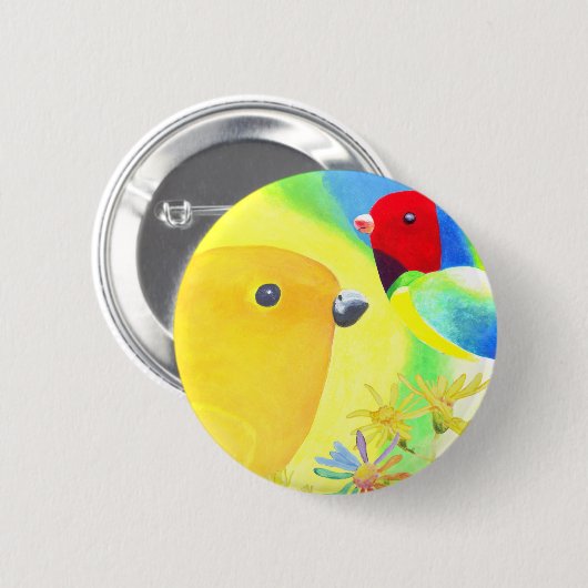 Fantastische Vögel Button (Vorne & Hinten)