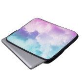 fantastische weiche Wolke mit pastellfarbenem Farb Laptopschutzhülle (Vorne Knopf)