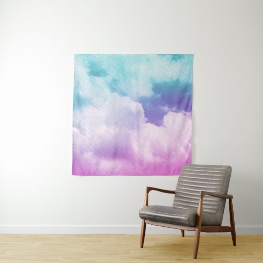 fantastische weiche Wolke mit pastellfarbenem Farb Wandteppich (Beispiel)