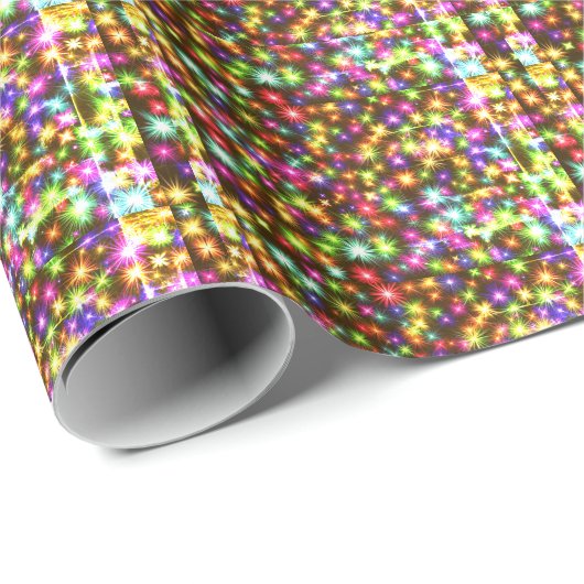 Fantastische Weihnachtsbäume Funkelnd SParks Wrap Geschenkpapier (Rolleneckpunkt)