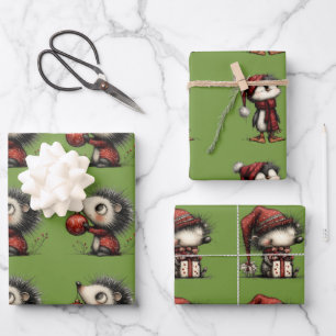 fantastische Weihnachtstiere Geschenkpapier Set