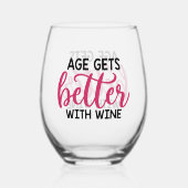 Fantastische Weinkunst Weinglas Ohne Stiel (Rückseite)