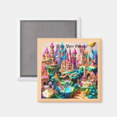 "Fantastische Welten entdeckt" Magnet (Vorderseite/Rückseite)