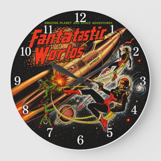 Fantastische Welten Große Wanduhr (Vorderseite)