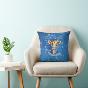 Fantastische Winter-Giraffe – Autismus-Bewusstsein Kissen