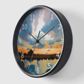 Fantastische Wolke, Reflektionen, Sonne über Wasse Uhr (Winkel)