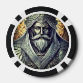 Fantastische Zauberer-Poker-Chips, schwarz gestrei Pokerchips (Rückseite)