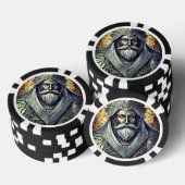 Fantastische Zauberer-Poker-Chips, schwarz gestrei Pokerchips (Stapel)