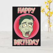 Fantastische Zombie-Geburtstags-Karte Karte (Gelbe Blume)