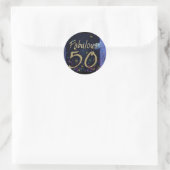 Fantastischer 50. Geburtstag! Runder Aufkleber (Tasche)