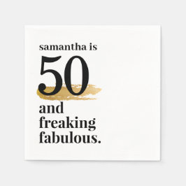 Fantastischer 50. Personalisierter Sonntag Serviette