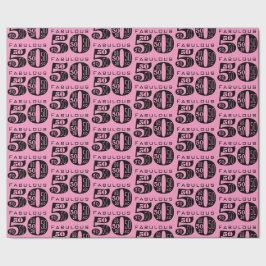 Fantastischer 50. Rosa Geburtstag Geschenkpapier