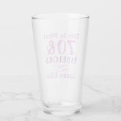 Fantastischer 70. Geburtstag für sie Glas (Rückseite)