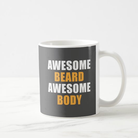 Fantastischer Bart-fantastischer Körper Kaffeetasse (Rechts)