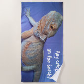 Fantastischer bärtiger Drache-Druck lustig Strandtuch (Vorderseite)