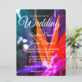 Fantastischer Bird of Paradise Hochzeiten Einladun Einladung (Stehend Vorderseite)