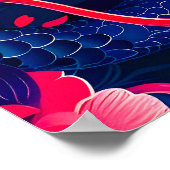 Fantastischer Blossom Fury Dragon Poster (Ecke)