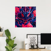 Fantastischer Blossom Fury Dragon Poster (Heimbüro)