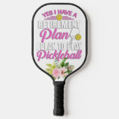 Fantastischer Blumenrosa Pickleball Schläger (Rückseite)
