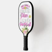 Fantastischer Blumenrosa Pickleball Schläger (Links)