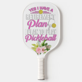 Fantastischer Blumenrosa Pickleball Schläger