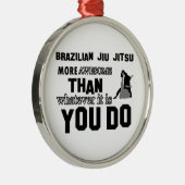 Fantastischer brasilianischer jiu jitsu Entwurf Silbernes Ornament (Rechts)