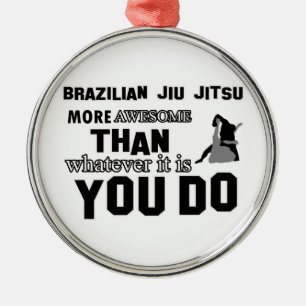 Fantastischer brasilianischer jiu jitsu Entwurf Silbernes Ornament