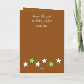 Fantastischer Bruder brauner Geburtstag Karte (Rückseite)