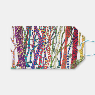 Fantastischer Bunter Wasserfarben-Wilder Wald Geschenkanhänger