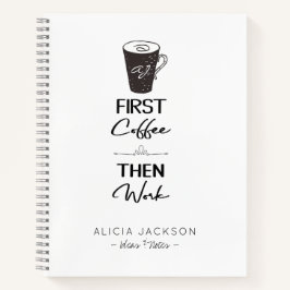 Fantastischer Bürokaffee dann mit Monogramm Notizblock