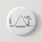 Fantastischer Daten-Wissenschaftler-Knopf Button (Vorderseite)