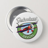 Fantastischer Devon-Reise-Patch. Button (Vorne & Hinten)