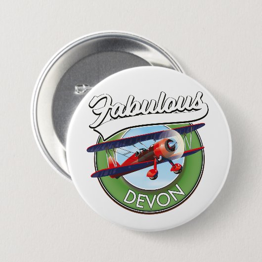 Fantastischer Devon-Reise-Patch. Button (Vorne & Hinten)