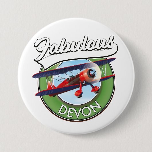 Fantastischer Devon-Reise-Patch. Button (Vorderseite)