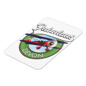 Fantastischer Devon-Reise-Patch. Magnet (Linke Seite)