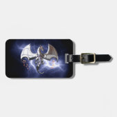 Fantastischer Drache mit schwarzer Blitze Gepäckanhänger (Vorderseite horizontal)